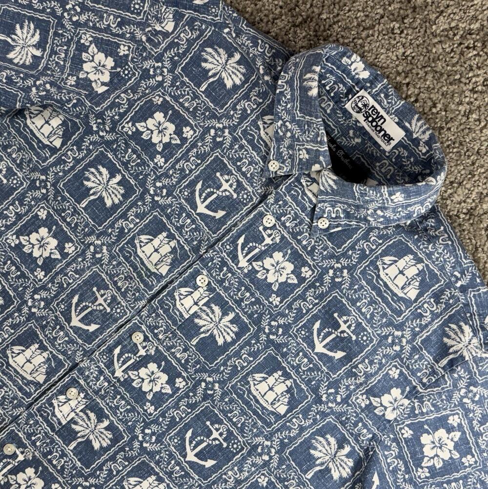 Reyn Spooner x Brooks Brothers Nautical Sailing Hawaiian *Mens S/Youth XL Shirt